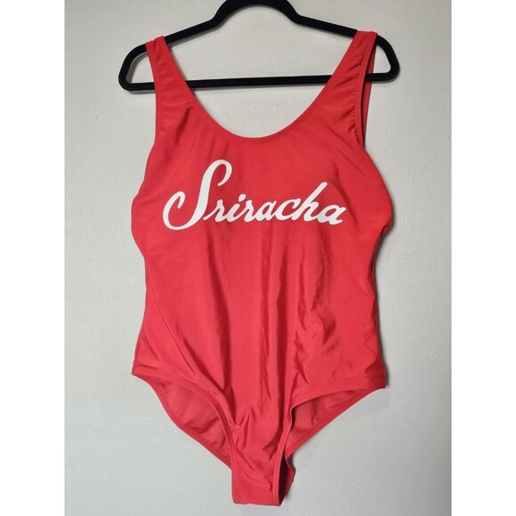 Sriracha Rue Bleu Women's Swimsuit Plus Size 1X Red One Piece Swimsuit Swim - Picture 9 of 9